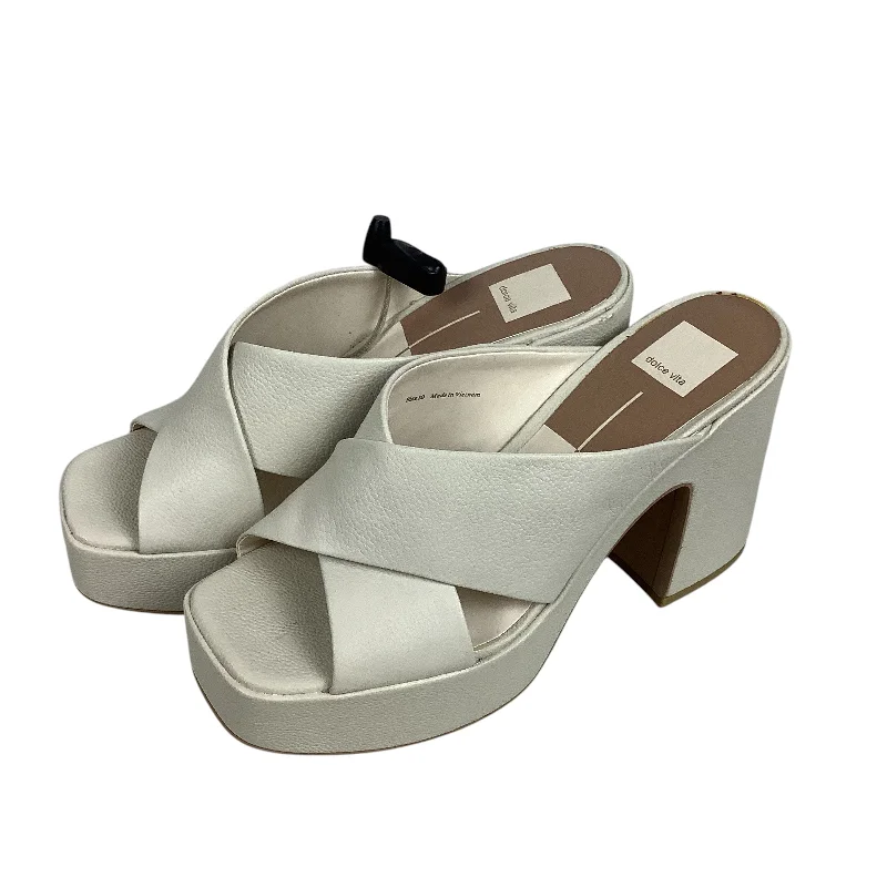 Fashion-forward and trendy women's shoe stylesSandals Heels Block By Dolce Vita In Cream, Size: 10