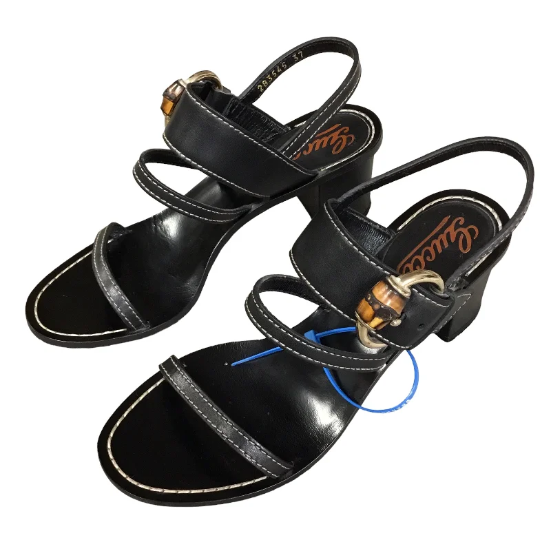 Flattering and stylish women's shoes for petite feetSandals Heels Block By Gucci In Black, Size: 6