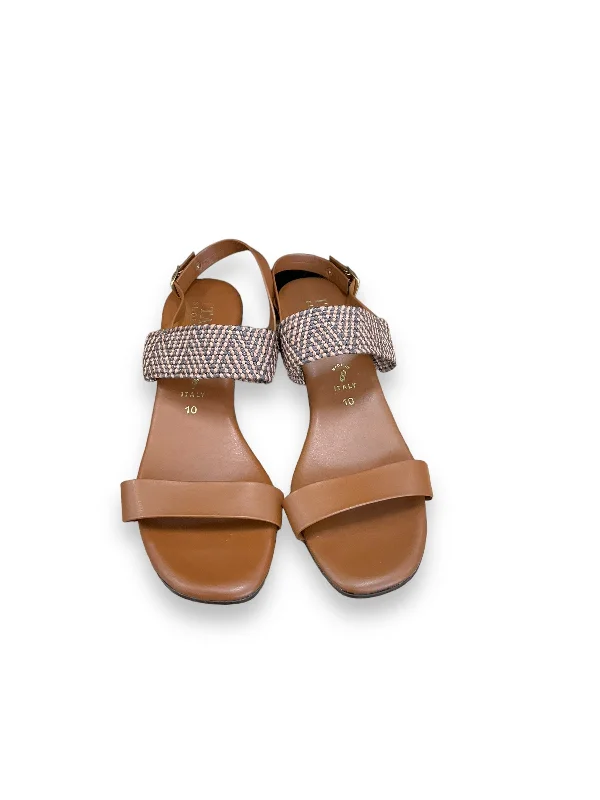 Comfy and stylish women's shoes for flat feetSandals Heels Block By Italian Shoemakers In Brown, Size: 10