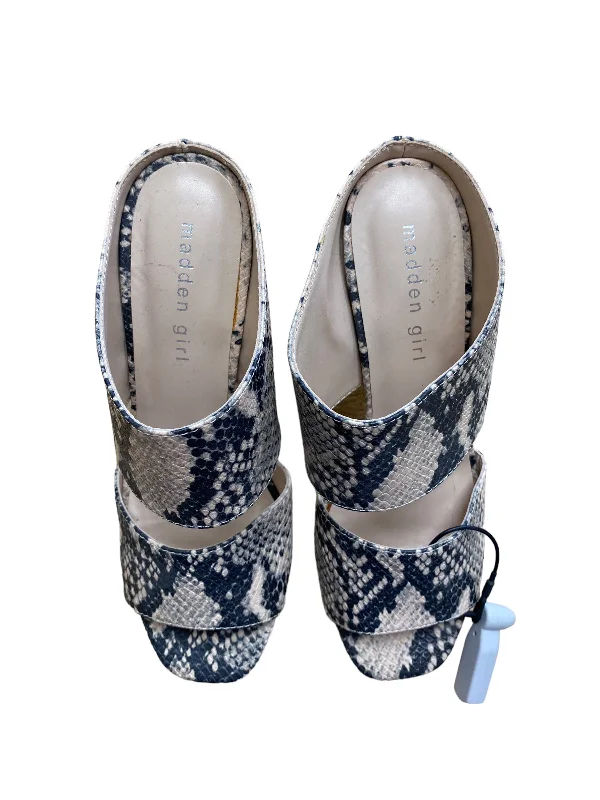Elegant and classic women's shoes for bridal partiesSandals Heels Block By Madden Girl In Snakeskin Print, Size: 6 Elegant and classic women's shoes for bridal partiesSandals Heels Block By Madden Girl In Snakeskin Print, Size: 6
