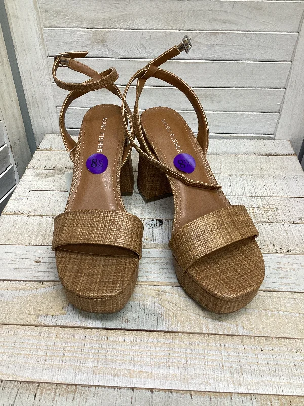 Luxurious and opulent women's shoe optionsSandals Heels Block By Marc Fisher In Brown, Size: 8.5