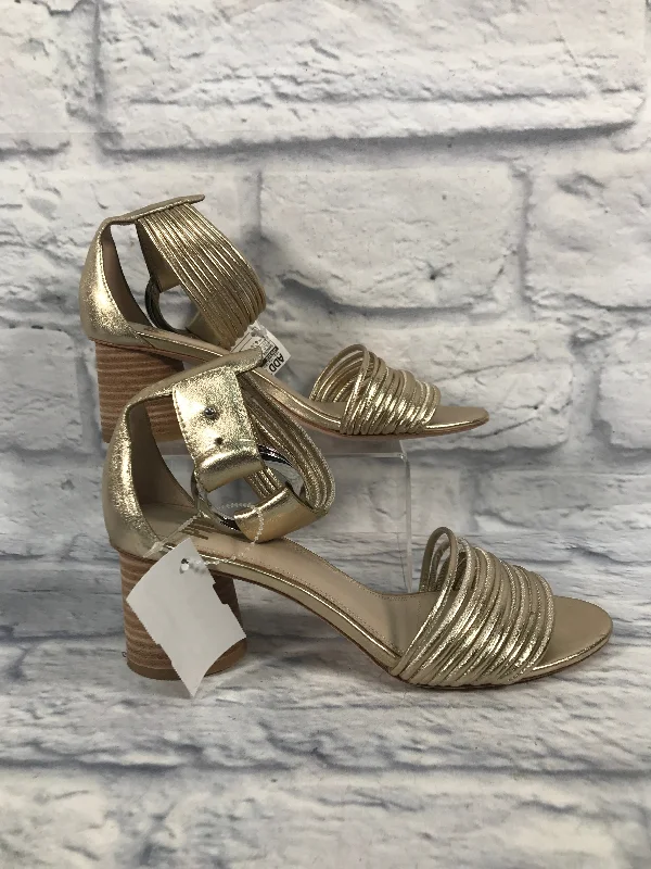 Comfy and stylish women's shoes for lounging around the houseSandals Heels Block By Paige In Gold, Size: 6.5