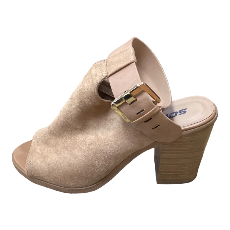 Bold and striking women's shoe fashionsSandals Heels Block By Soda In Tan, Size: 7