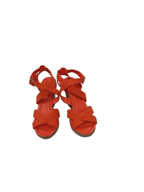 Stylish and comfortable women's shoes for long days at workSandals Heels Wedge By Candies In Red, Size: 6
