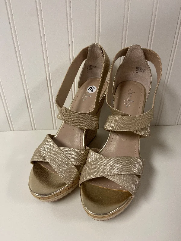 Sleek and modern women's footwear optionsSandals Heels Wedge By Charles By Charles David In Gold, Size: 9.5