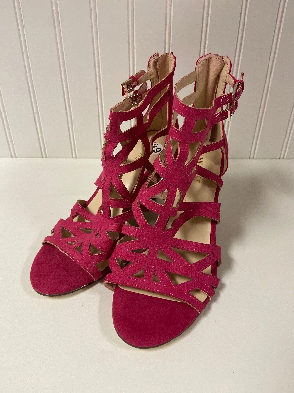 Fashion-forward and trendy women's shoe stylesSandals Heels Wedge By Nine West In Pink, Size: 6.5