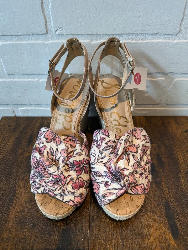 Elegant and sophisticated women's shoes for any formal eventSandals Heels Wedge By Sam Edelman In Pink & Tan, Size: 6.5