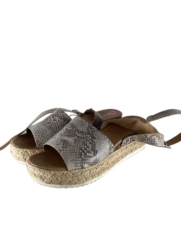 Bold and colorful women's shoes for making a statementSnakeskin Print Sandals Heels Wedge Soda, Size 9