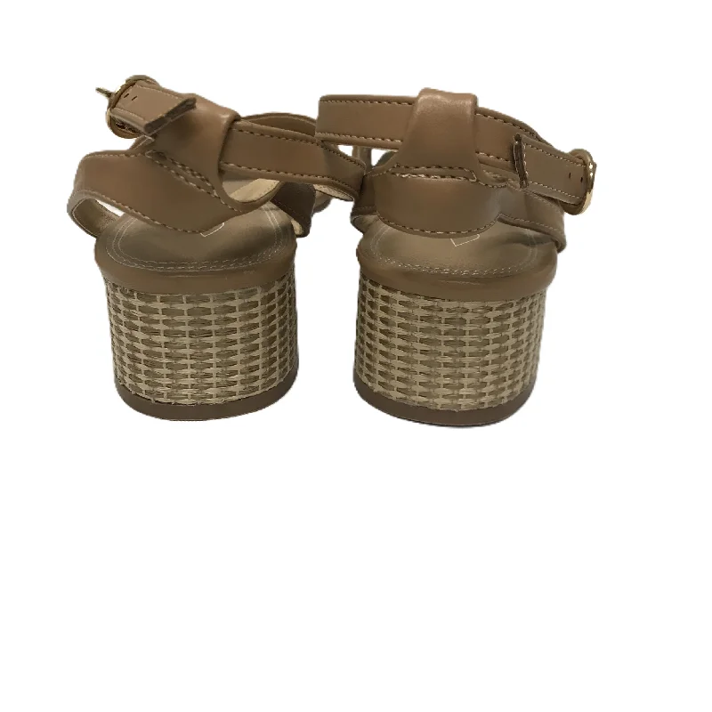 Comfy casual women's shoes for everyday wearTan Sandals Heels Block By Joie, Size: 9.5