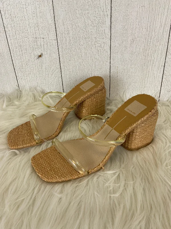 Chic and stylish women's shoes for graduation ceremoniesTan Sandals Heels Block Dolce Vita, Size 9.5 Chic and stylish women's shoes for graduation ceremoniesTan Sandals Heels Block Dolce Vita, Size 9.5