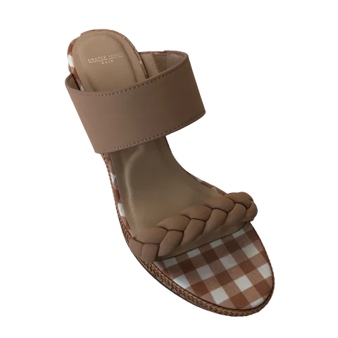 Comfy and stylish women's shoes for everyday eleganceTan Sandals Heels Wedge Draper James, Size 8
