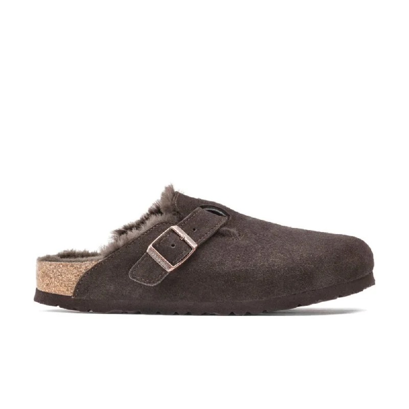 Chic and stylish women's shoes for graduation ceremoniesBirkenstock Boston Shearling - Mocha Suede