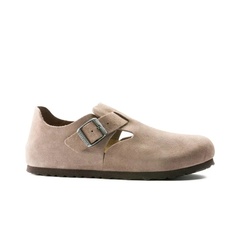 Practical and functional women's footwear solutionsBirkenstock London - Taupe Suede Practical and functional women's footwear solutionsBirkenstock London - Taupe Suede