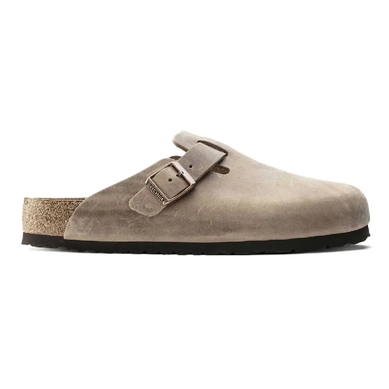 Chic and minimalist women's footwear trendsBirkenstock Women's Boston SOFT Footbed Tobacco Oiled