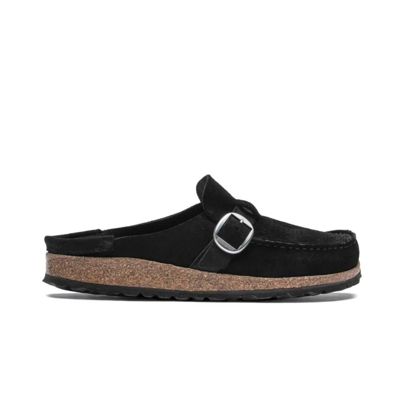 Comfortable and supportive women's shoes for all-day wearBirkenstock Women's Buckley (Narrow Width) - Black Suede