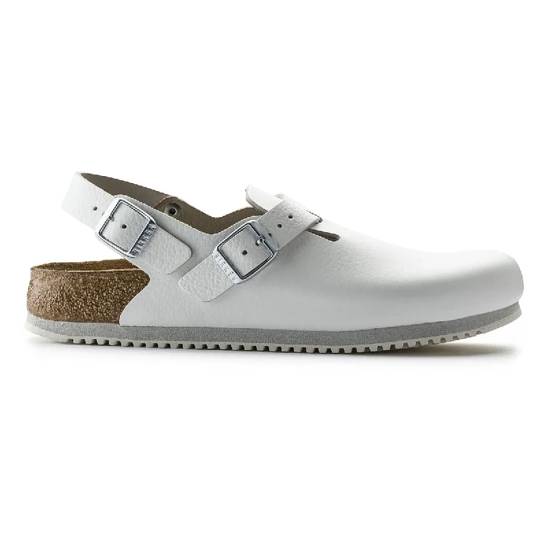 Comfy and stylish women's shoes for lounging around the houseBirkenstock Women's Tokio Super Grip White Leather Comfy and stylish women's shoes for lounging around the houseBirkenstock Women's Tokio Super Grip White Leather