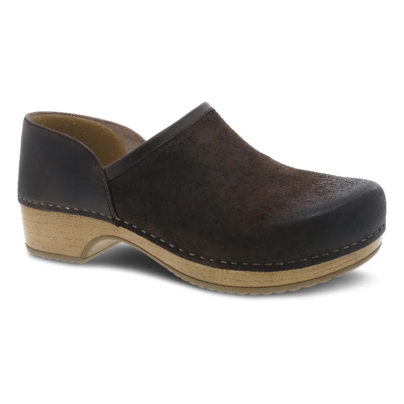 Colorful and vibrant women's shoe patternsBrenna Chocolate Burnished Suede
