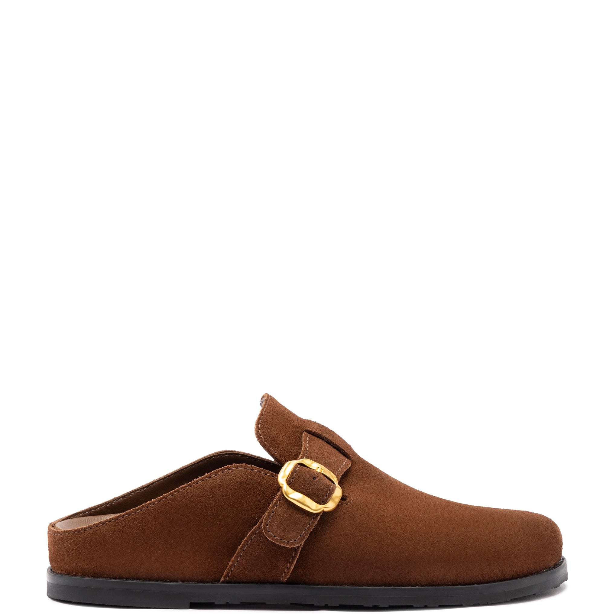Elegant and classic women's shoes for prom nightMilan Clog In Brown Suede
