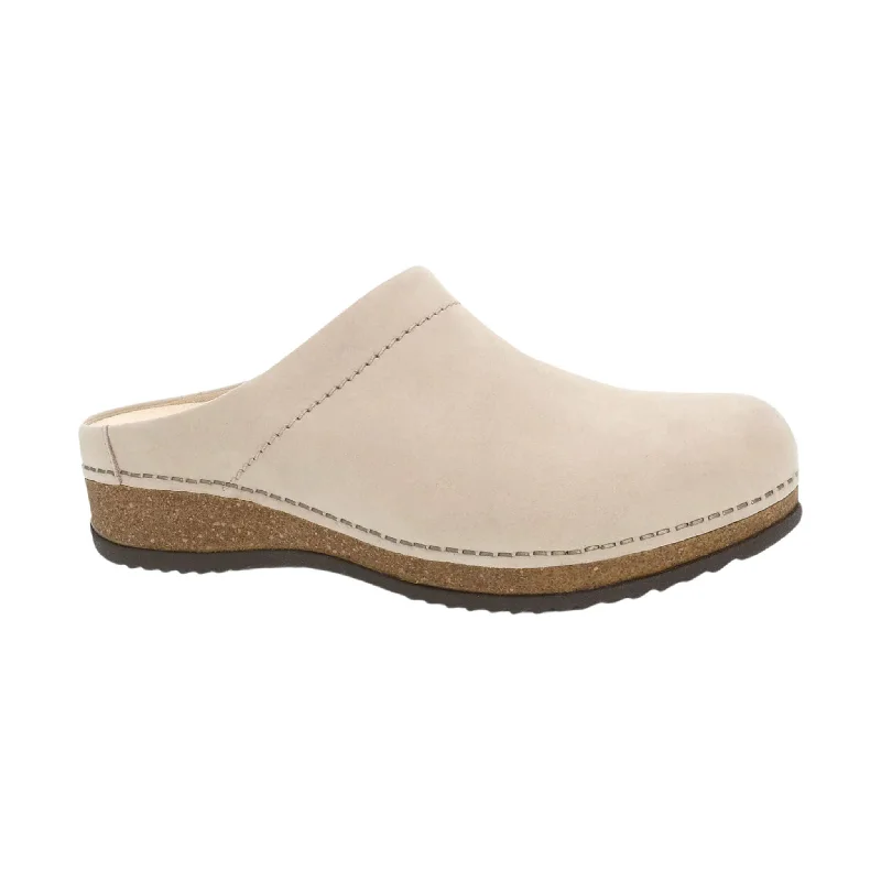 Stylish and comfortable women's shoes for long flightsDansko Women's Mariella Clog - Linen Nubuck Mule
