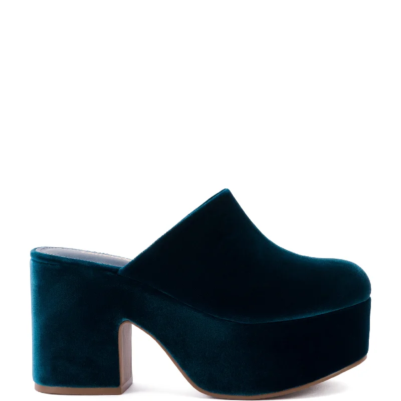 Comfy and casual women's shoes for the weekendMiso Platform Clog In Deepsea Velvet Comfy and casual women's shoes for the weekendMiso Platform Clog In Deepsea Velvet