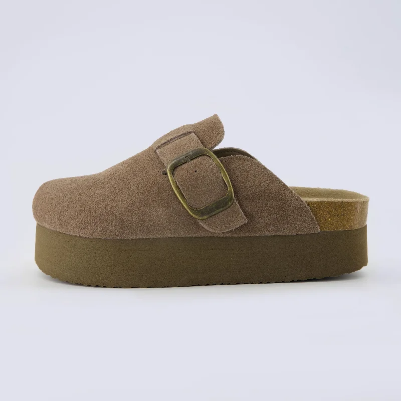 Exotic and bold women's shoe designsGranola 2 Suede Platform Clog