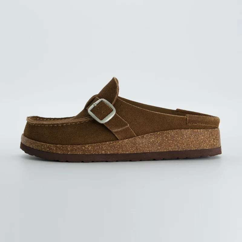 Bold and colorful women's shoes for making a statementHobby Suede Clogs