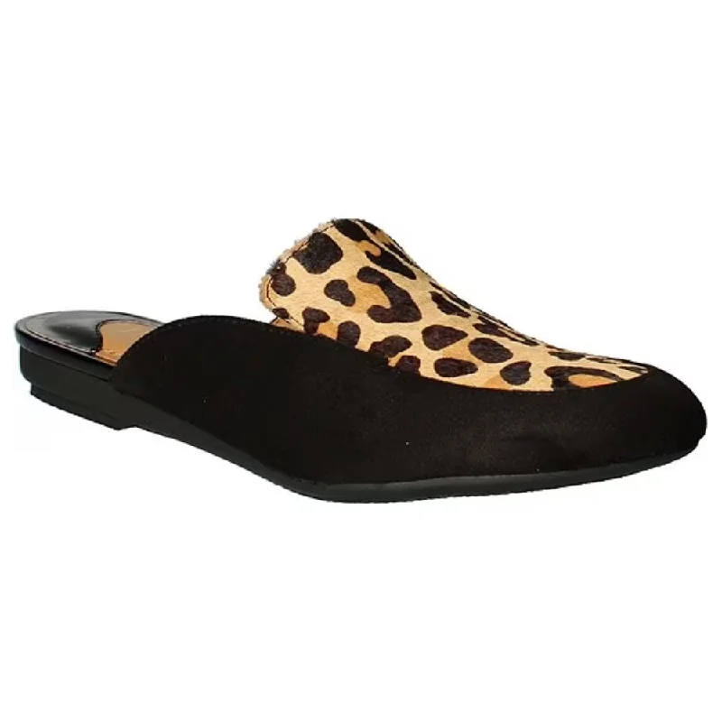 Comfortable yet fashionable women's shoesJ. Renee Haziza Black/Brown Leopard Mules (Women's)