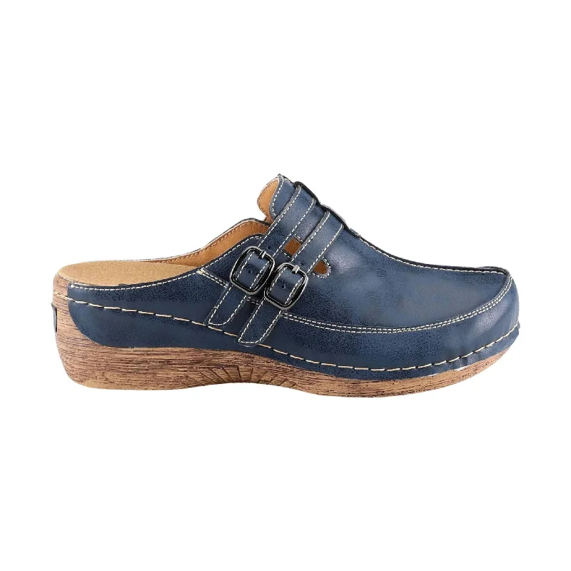 Durable and reliable women's shoesSpring Step Women's Happy Clogs - Navy