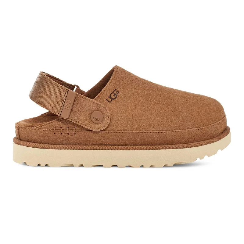 Durable and stylish women's shoes for outdoor activitiesUGG Women's Goldenstar Clog Chestnut Suede