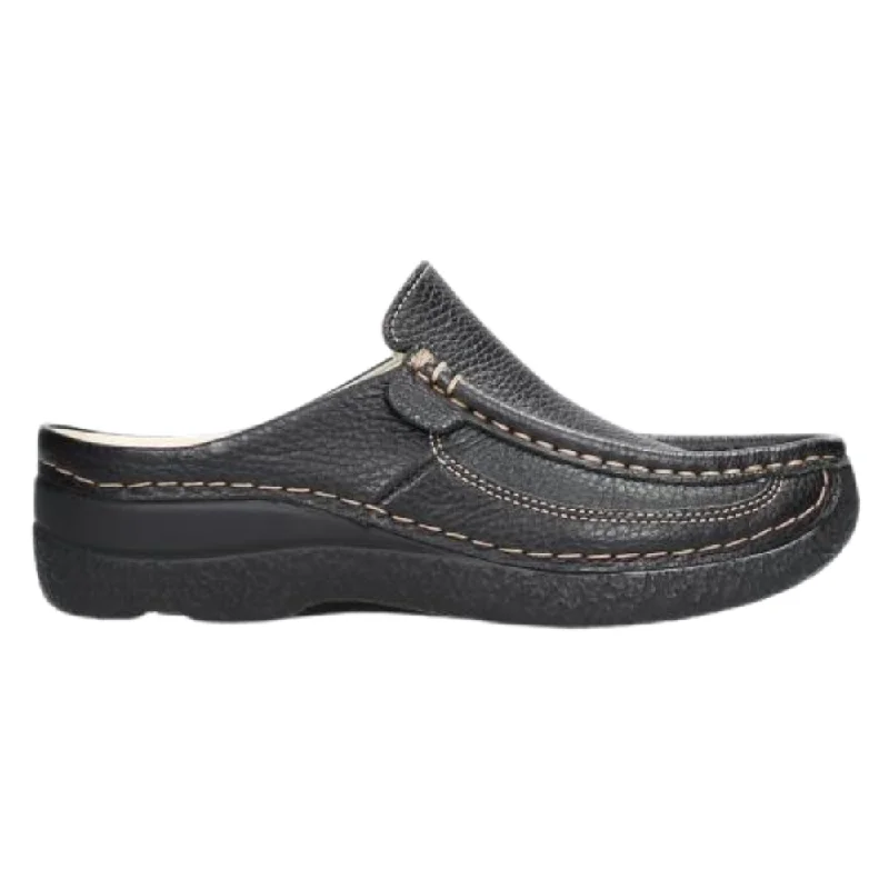 Elegant and sophisticated women's shoes for elegant eveningsWolky Roll Slide Black Print Clogs (Women's)