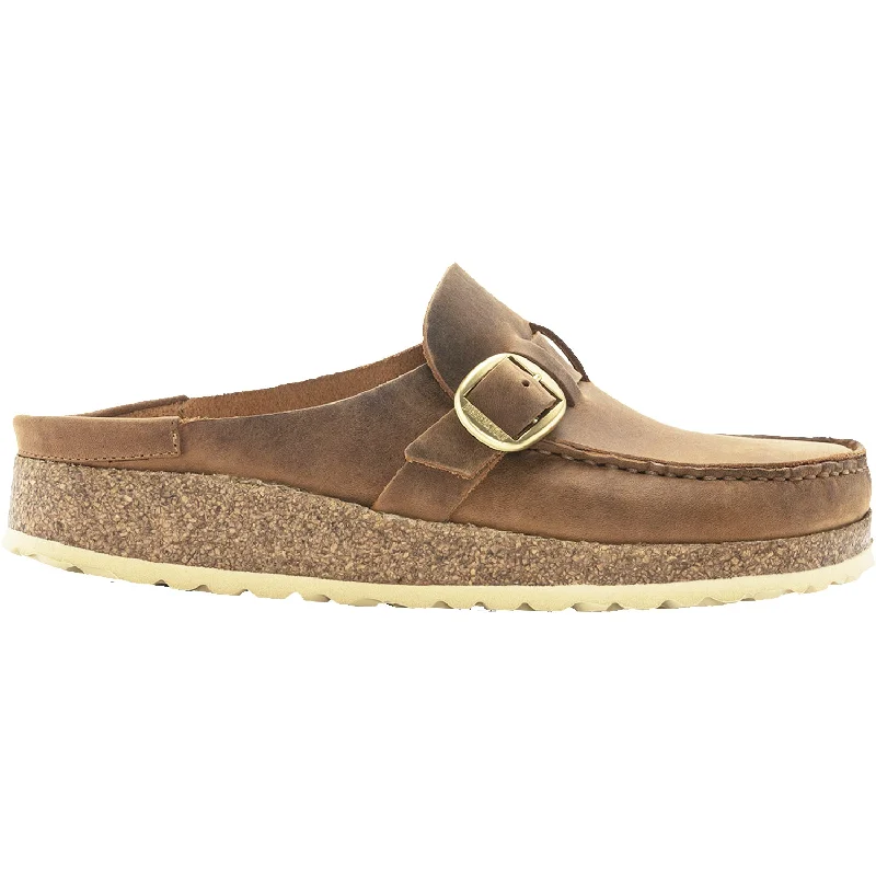 Elegant and sophisticated women's shoes for opera nightsWomen's Birkenstock Buckley Cognac Oiled Nubuck Leather
