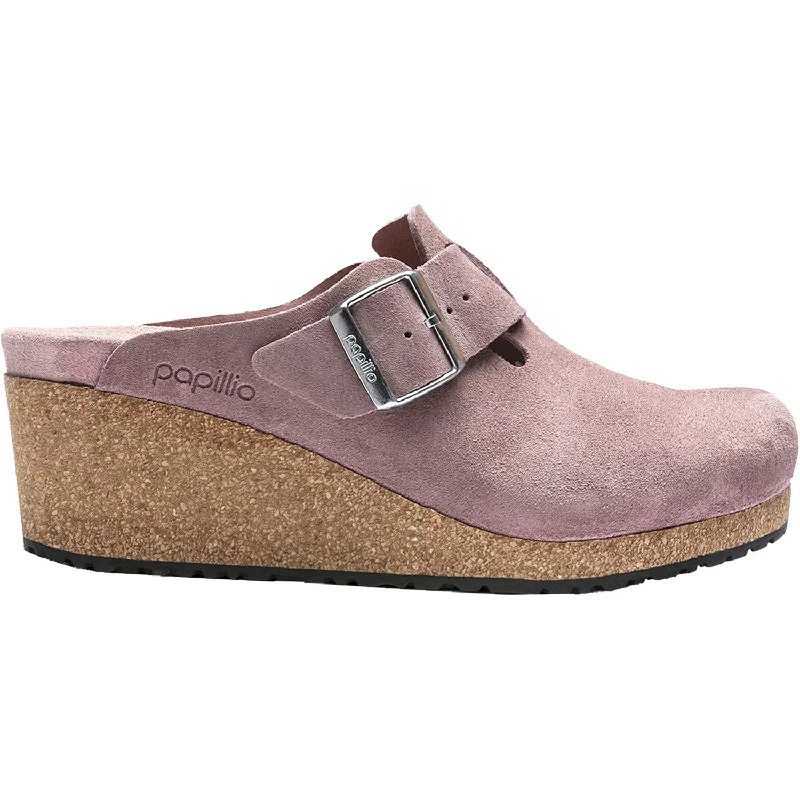 Comfy and stylish women's shoes for everyday casual wearWomen's Birkenstock Papillio Fanny Lavender Blush Suede