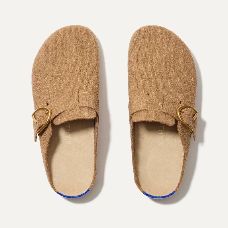Sleek and modern women's footwear optionsThe Buckle Clog - Wren Bouclé