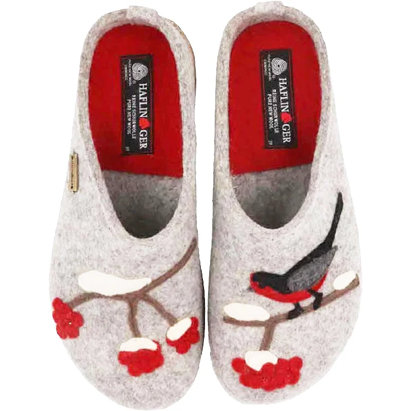 Bold and unique women's shoes for fashion-forward individualsWomen's Haflinger Winterbird Silver Grey Wool