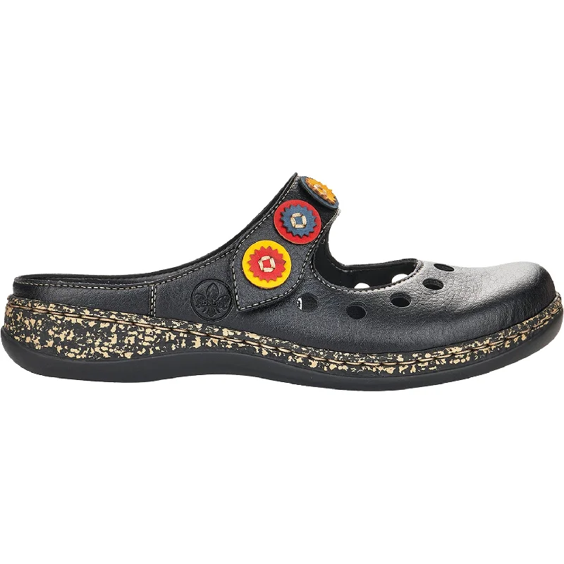 Bold and striking women's shoe fashionsWomen's Rieker 46381-00 Daisy 81 Black Synthetic