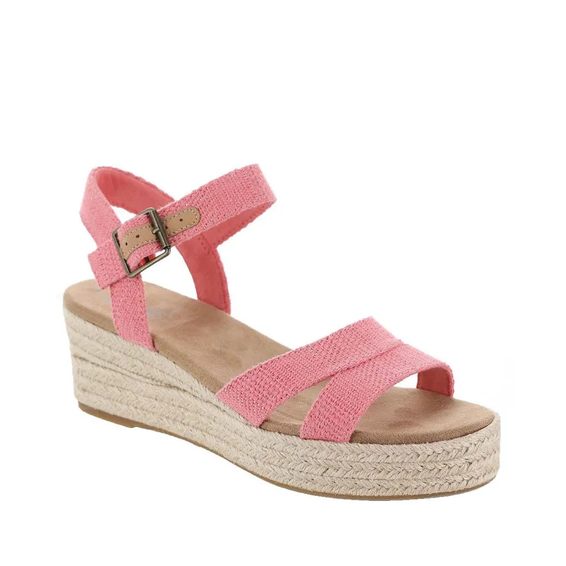 Durable and stylish women's shoes for active lifestylesWomen's Shoes TOMS AUDREY Ankle Strap Wedge Sandals 10020746 PINK METALLIC Durable and stylish women's shoes for active lifestylesWomen's Shoes TOMS AUDREY Ankle Strap Wedge Sandals 10020746 PINK METALLIC