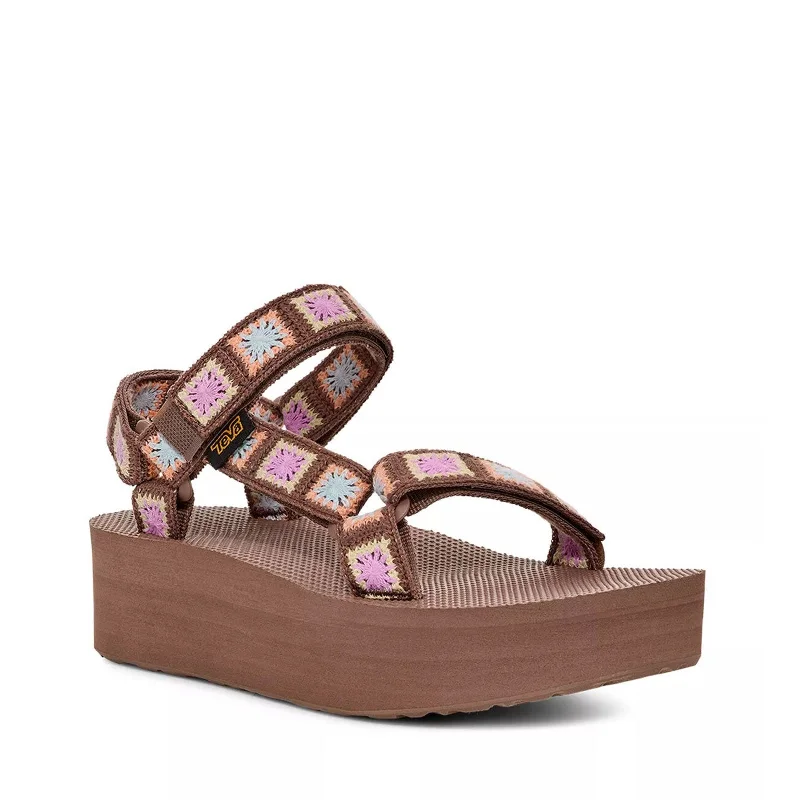 Flattering and figure-hugging women's footwearWomen's Shoes Teva FLATFORM UNIVERSAL CROCHET Strappy Sandals 1150210 UNWIND Flattering and figure-hugging women's footwearWomen's Shoes Teva FLATFORM UNIVERSAL CROCHET Strappy Sandals 1150210 UNWIND