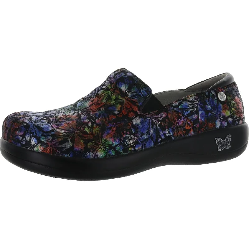 Stylish and comfortable women's shoes for long flightsAlegria Womens Keli Leather Slip On Clogs