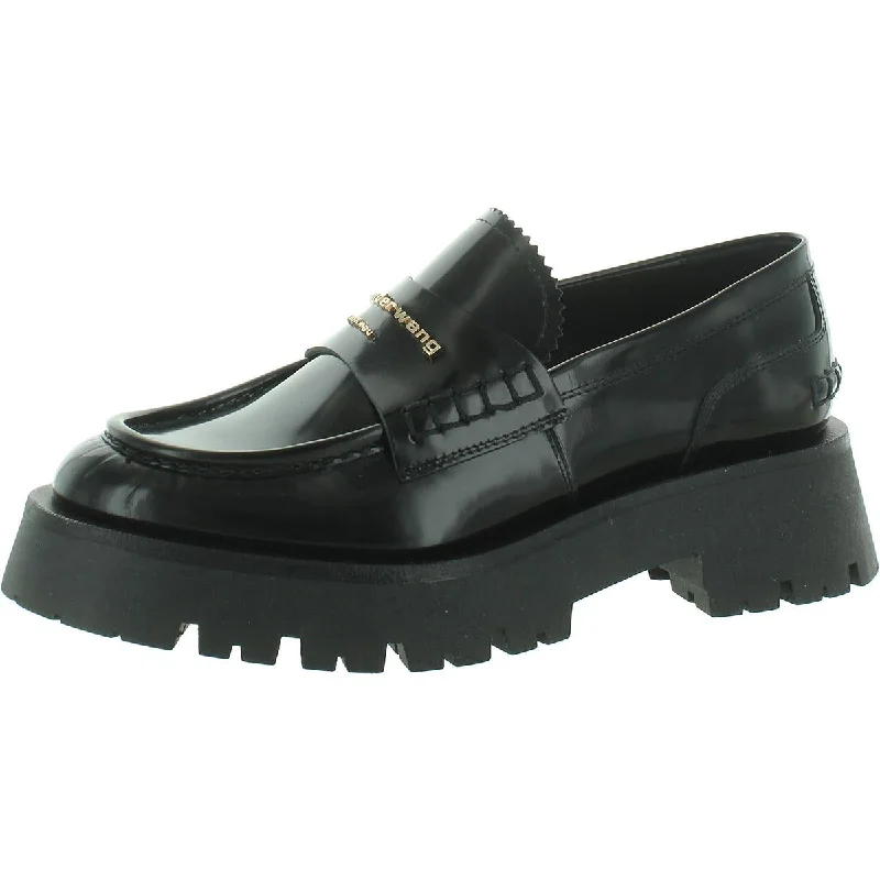 Vibrant and colorful women's shoe collectionsAlexander Wang Womens Carter Lug Loafer Patent Leather Logo Loafers