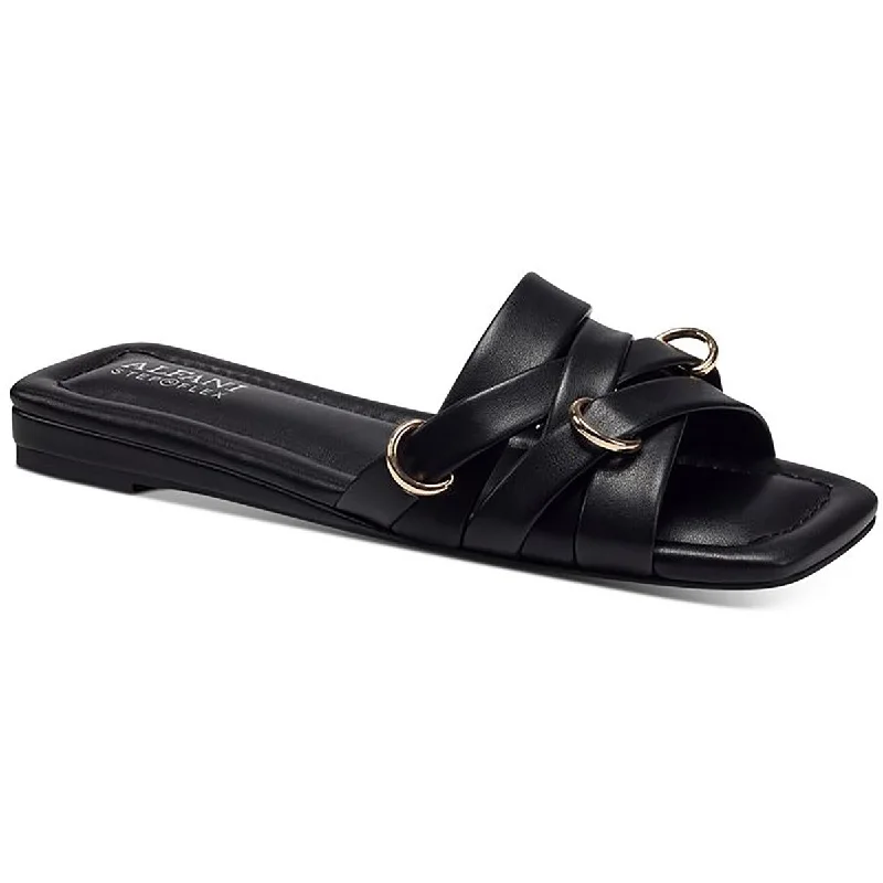 Bold and colorful women's shoes for making a statementAlfani Womens IVY Faux Leather Open Toe Flatform Sandals