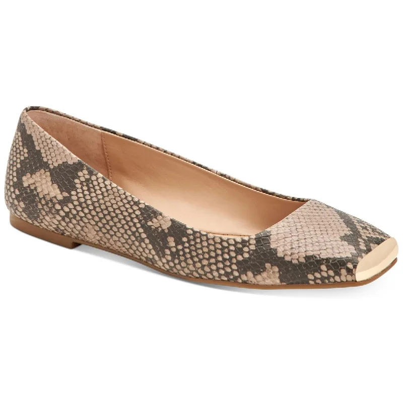 Versatile and stylish women's shoes for everyday chicAlfani Womens Neptoon Snake Print Square Toe Ballet Flats