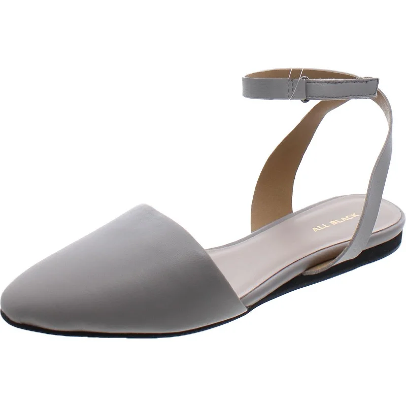 Elegant and sophisticated women's shoe stylesAll Black Womens Faux Leather Casual Flat Shoes