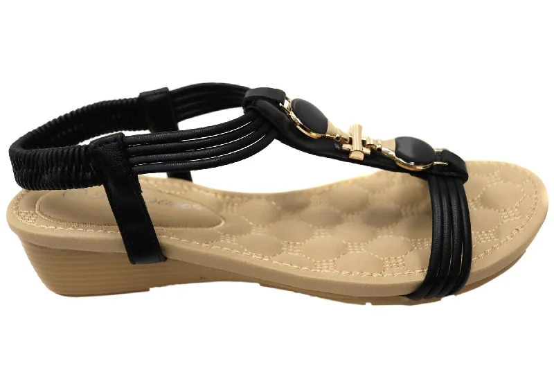 Chic and stylish women's shoes for summerBellissimo Maya 2 Womens Comfortable Low Wedge Sandals Chic and stylish women's shoes for summerBellissimo Maya 2 Womens Comfortable Low Wedge Sandals