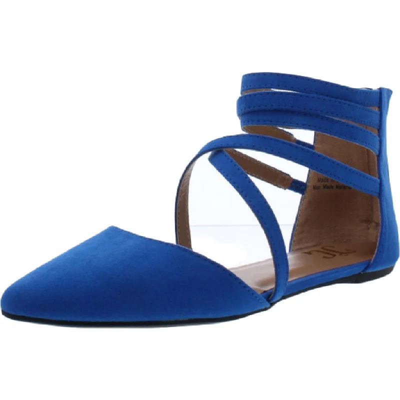 Versatile and stylish women's shoes for city walksMarlee Womens Faux Suede Pointed Toe Flats