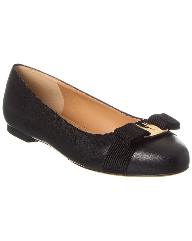 Versatile and adaptable women's shoes for every occasionFerragamo Varina Leather Ballet Flat