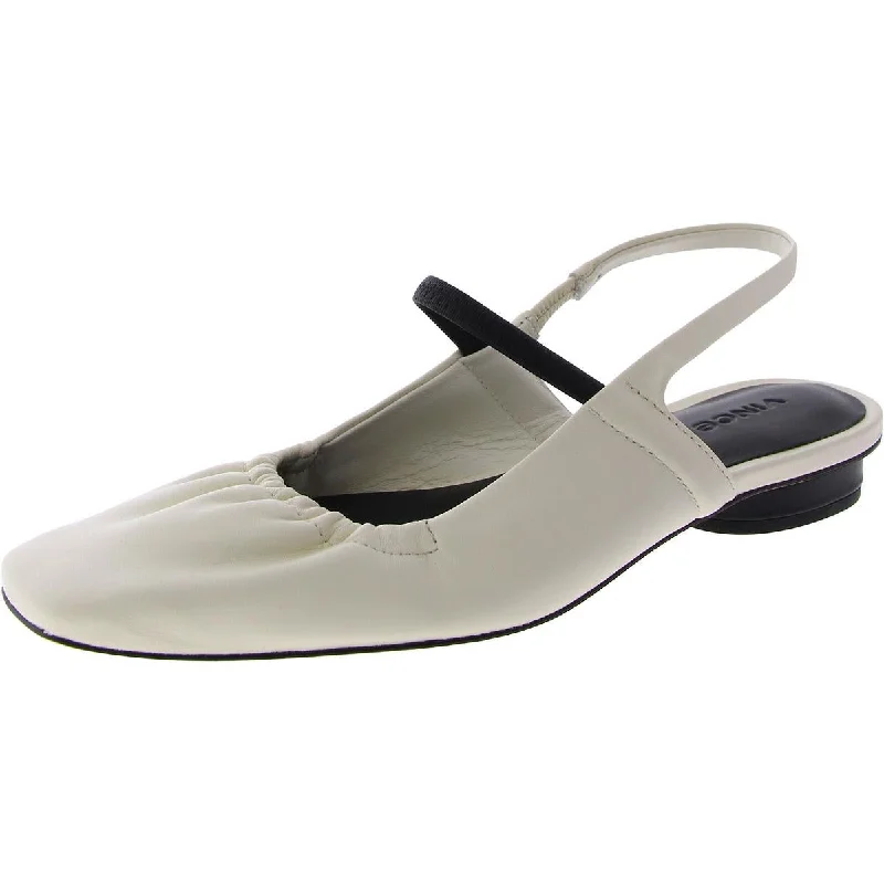 Stylish and supportive women's shoes for high archesVenice Womens Leather Square Toe Slingbacks
