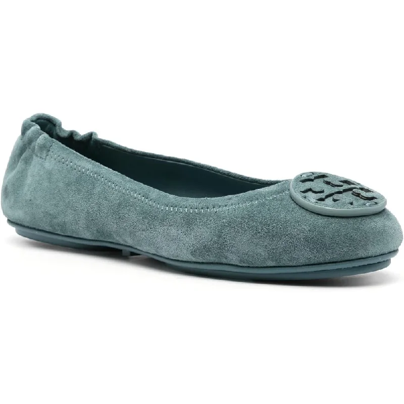 Comfy and stylish women's shoes for walkingTory Burch Women's Minnie Travel Ballet Flats, Steel Blue