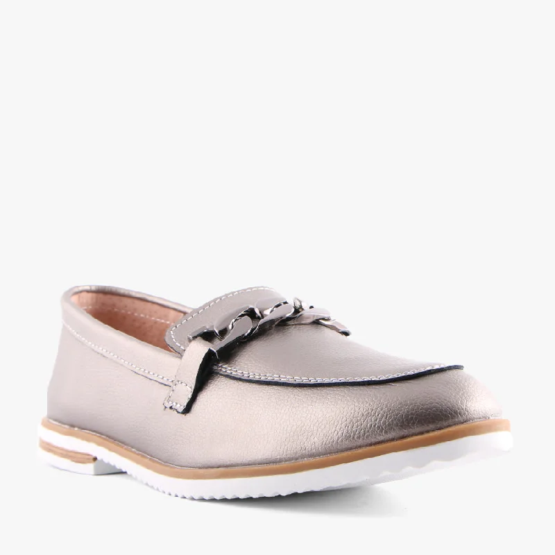 Elegant and sophisticated women's shoes for mature womenCARON PEWTER
