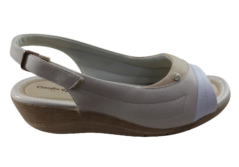 Bold and colorful women's shoes for making a statementComfortflex Keepler Womens Comfortable Wedge Sandals Made In Brazil