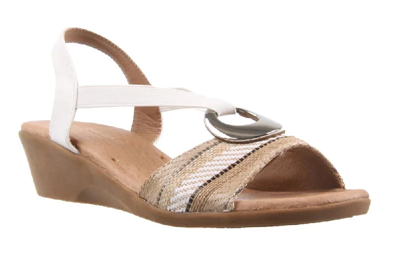 Chic and stylish women's shoes for garden partiesCUBA WHITE MULTI